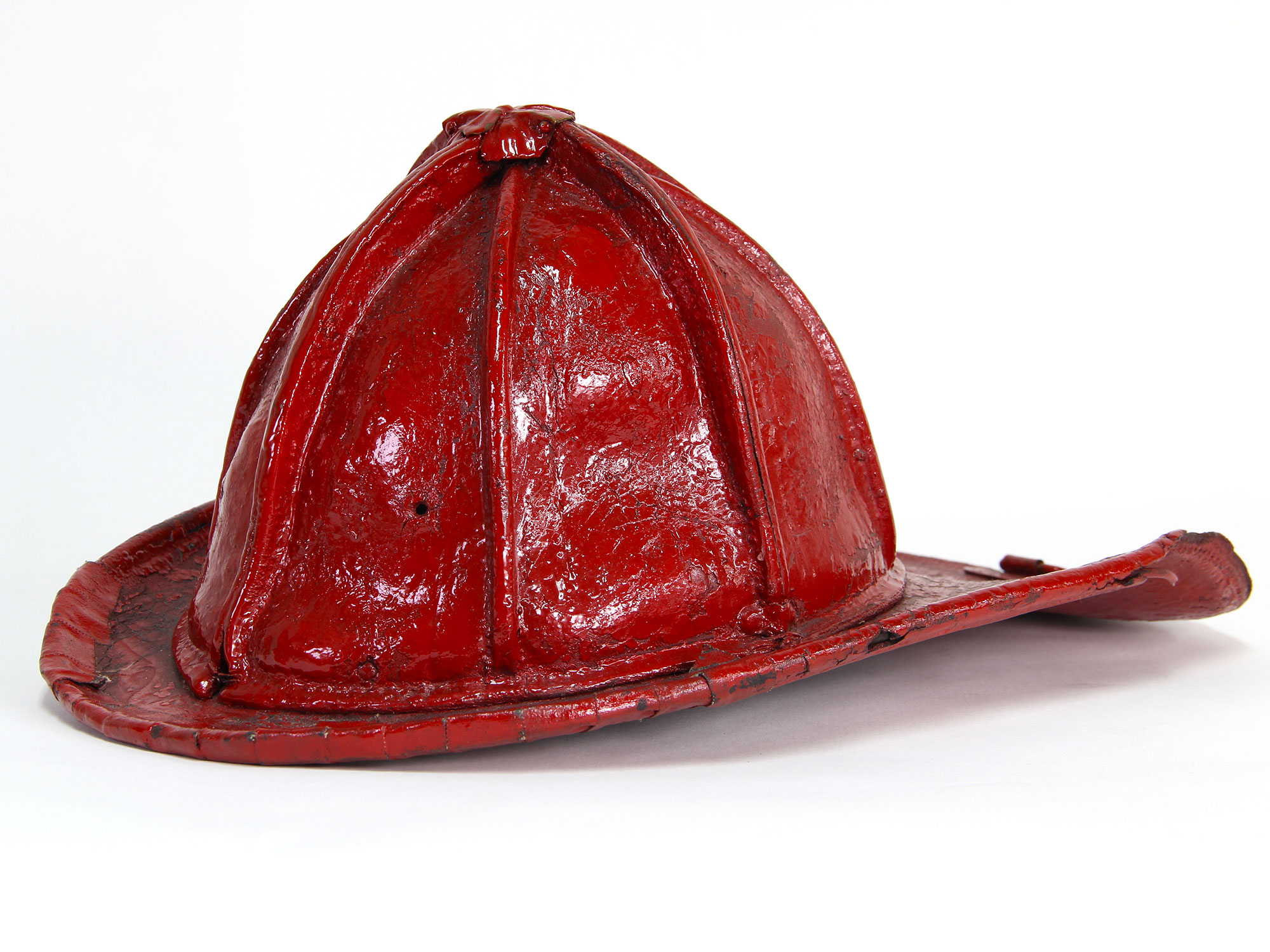 Firefighter’s leather helmet